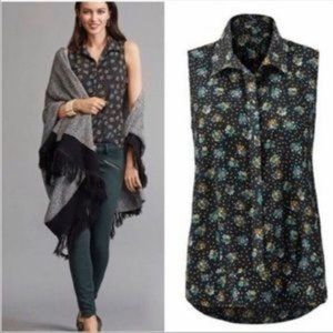 CAbi 3440 Whimsy Floral Sleeveless Blouse XS 3079